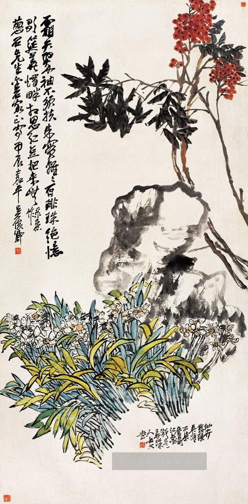 Wu cangshuo grün Chinesische Kunst Ölgemälde